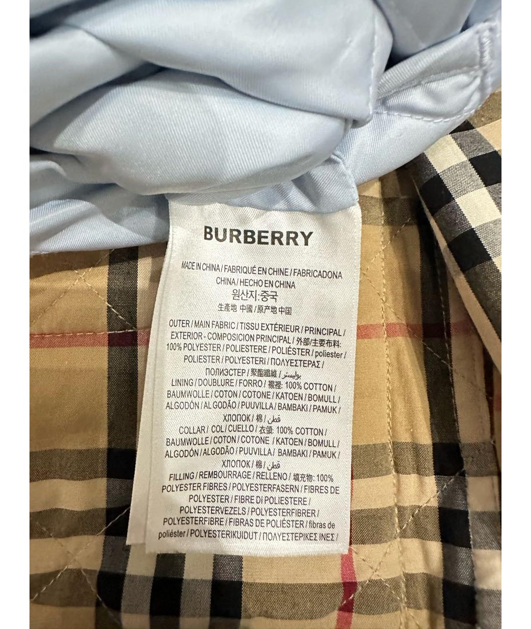 BURBERRY Голубой жилет, фото 7