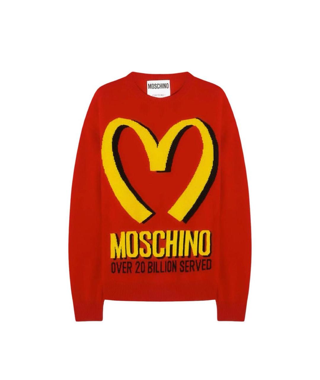 MOSCHINO Красный шерстяной джемпер / свитер, фото 1