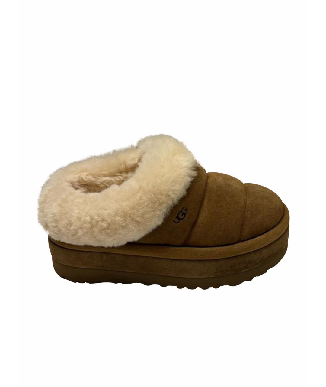 UGG AUSTRALIA Коричневые замшевые сабо, фото 1