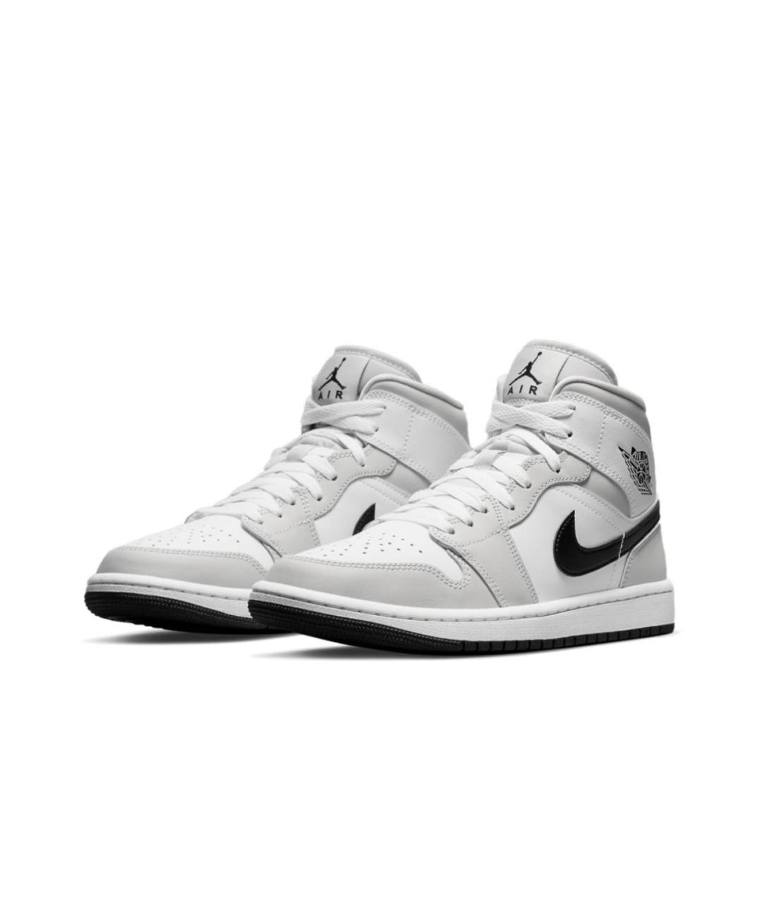 JORDAN Серые кожаные кеды, фото 2