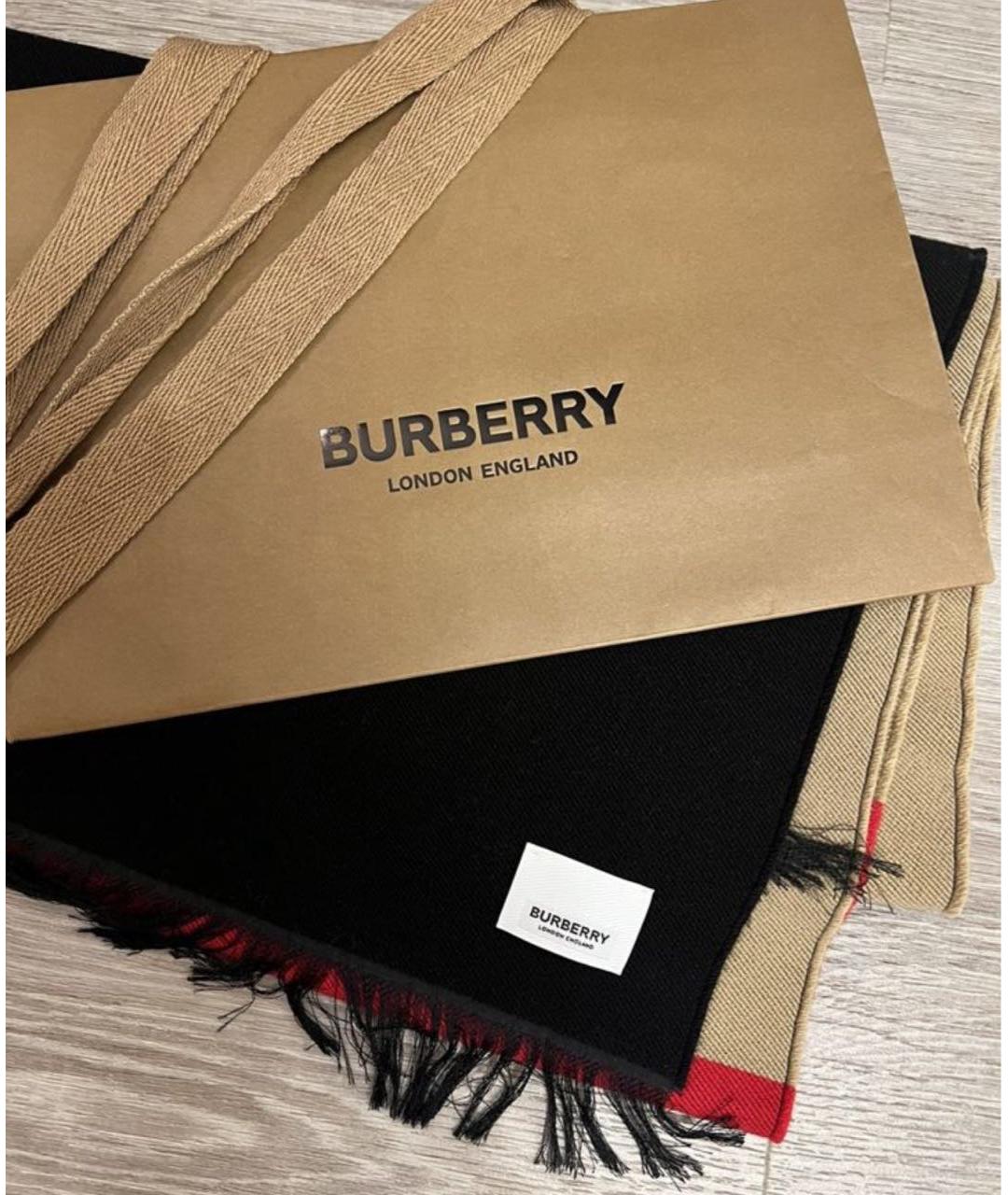 BURBERRY Бежевый шерстяной шарф, фото 4