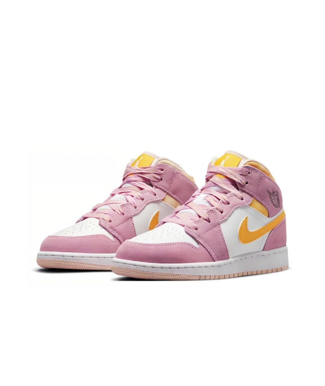 JORDAN Розовые кожаные кеды, фото 2