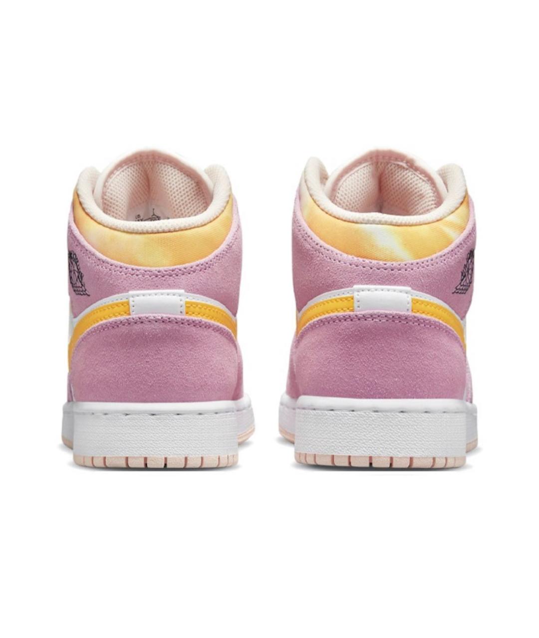 JORDAN Розовые кожаные кеды, фото 4