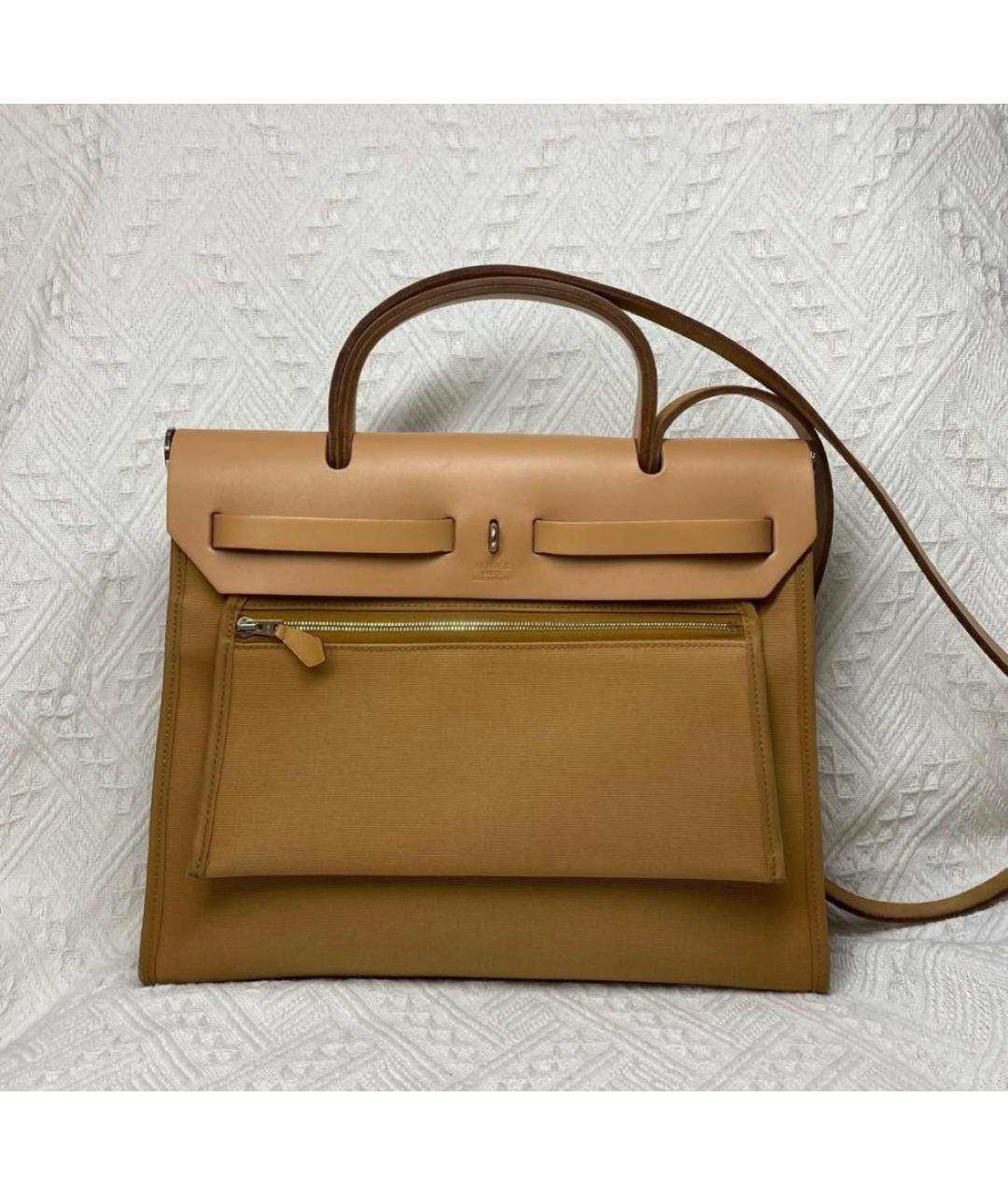 HERMES Коричневая сумка тоут, фото 3