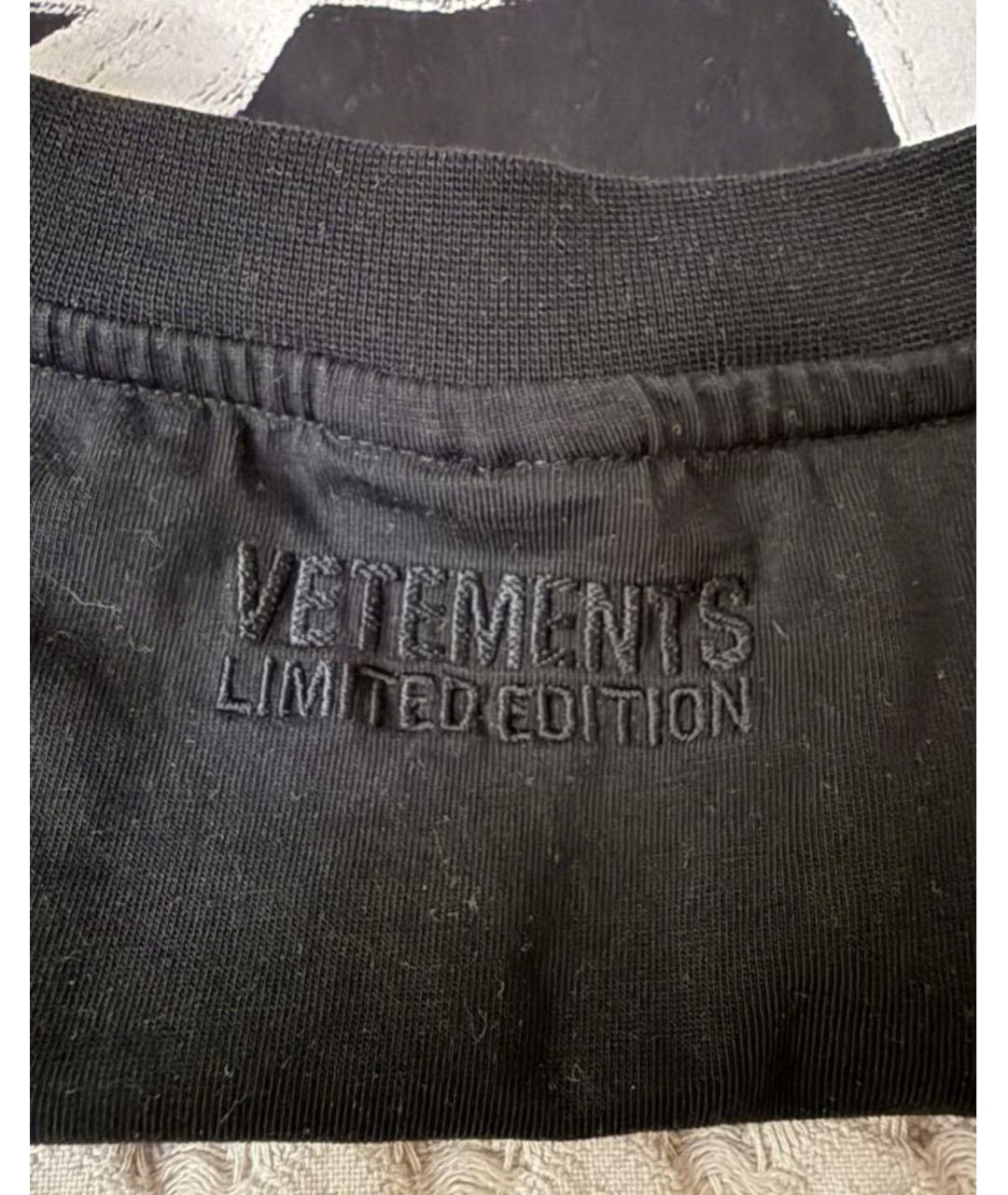 VETEMENTS Черная футболка, фото 6