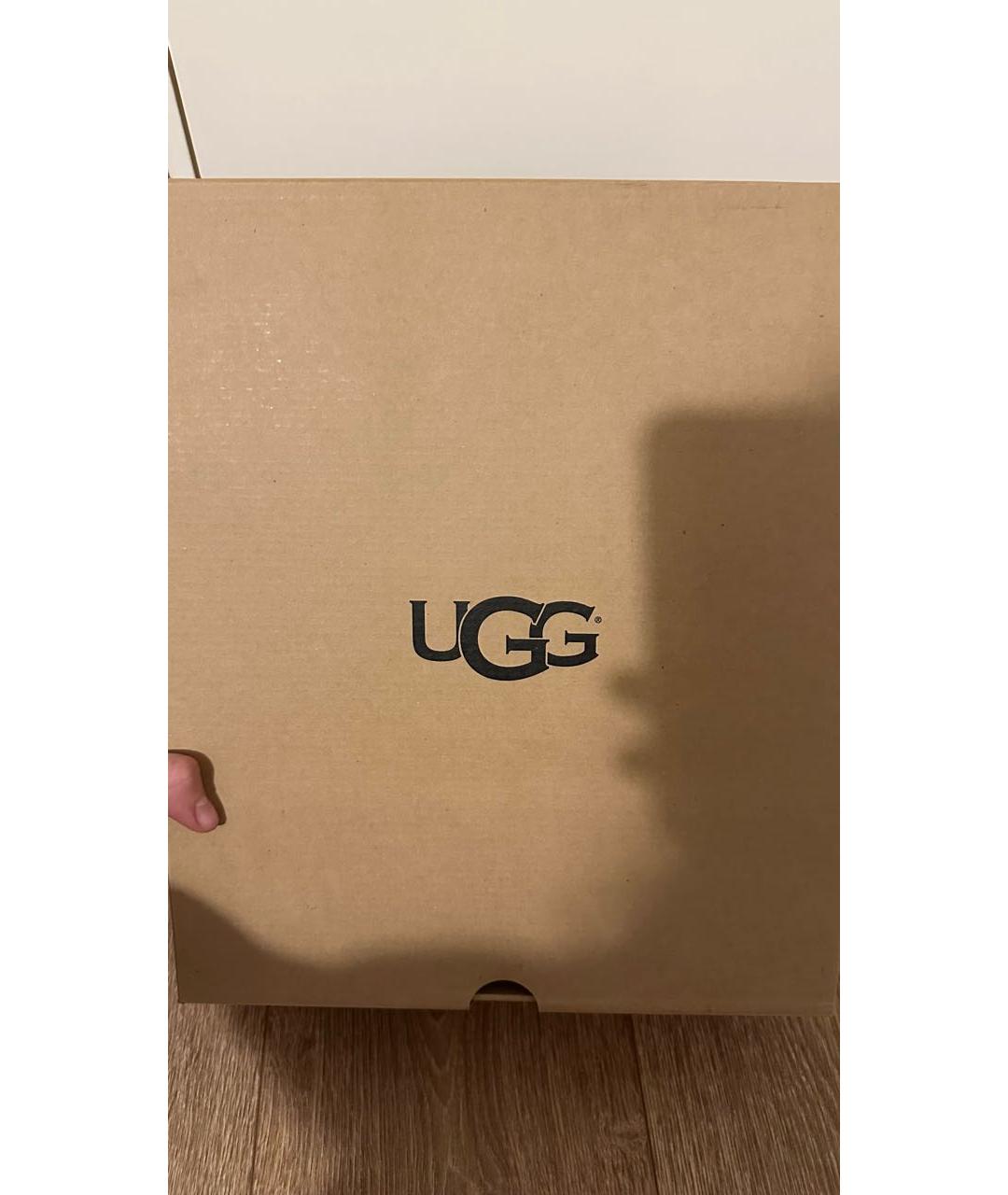 UGG AUSTRALIA Черные кожаные ботинки, фото 7