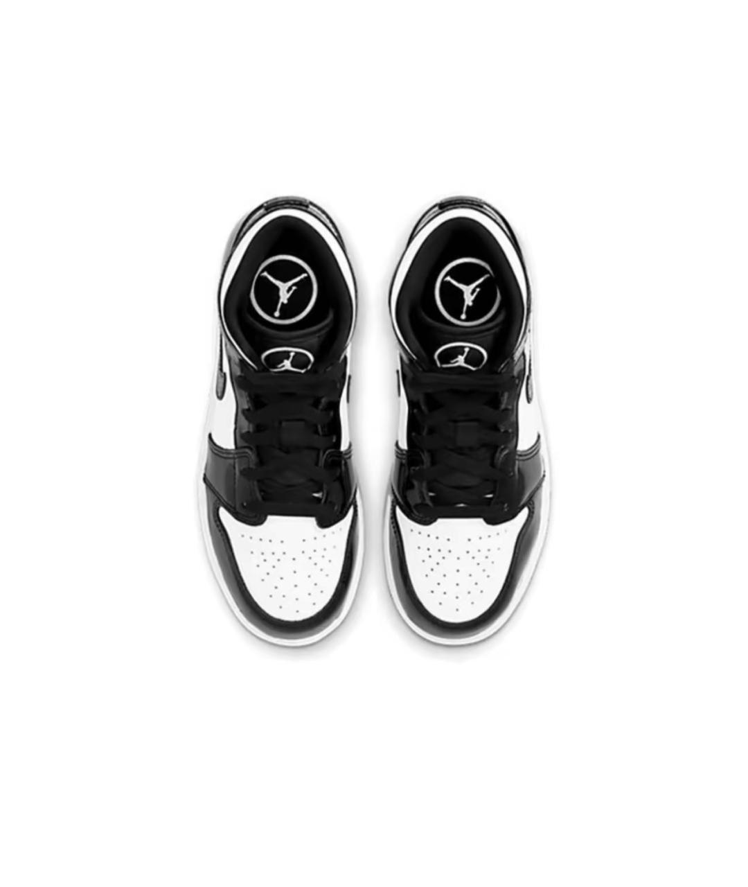 JORDAN Черные кожаные кеды, фото 3