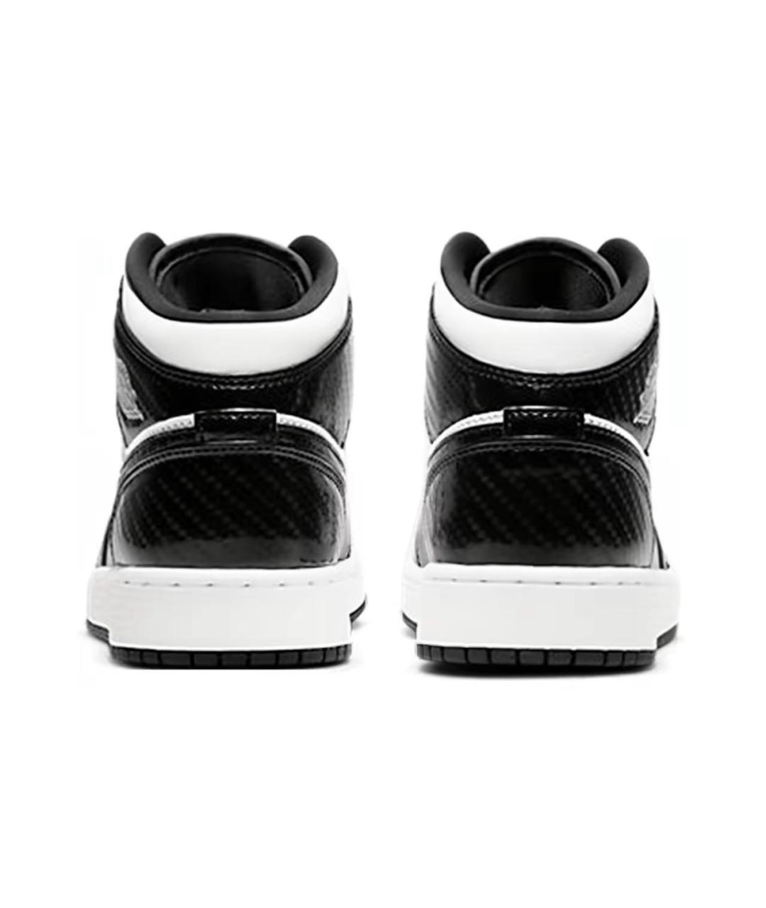 JORDAN Черные кожаные кеды, фото 4