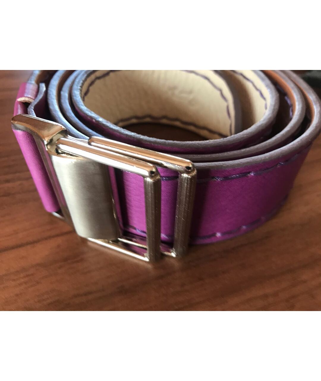 HARMONT & BLAINE JUNIOR Фиолетовый кожаный ремень, фото 7