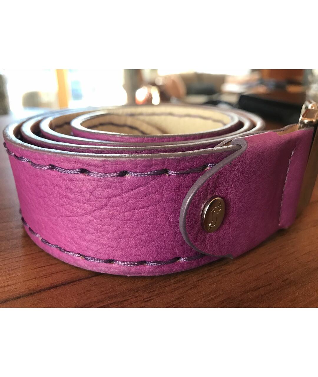 HARMONT & BLAINE JUNIOR Фиолетовый кожаный ремень, фото 2