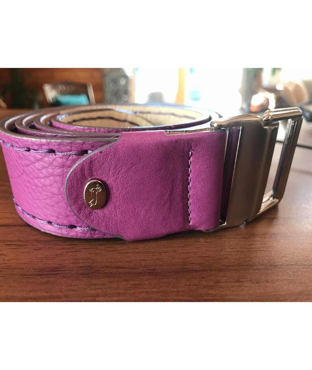 HARMONT & BLAINE JUNIOR Фиолетовый кожаный ремень, фото 9