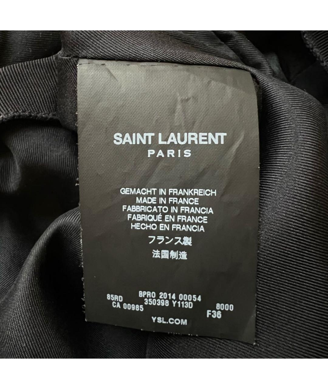 SAINT LAURENT Золотое ацетатное коктейльное платье, фото 4