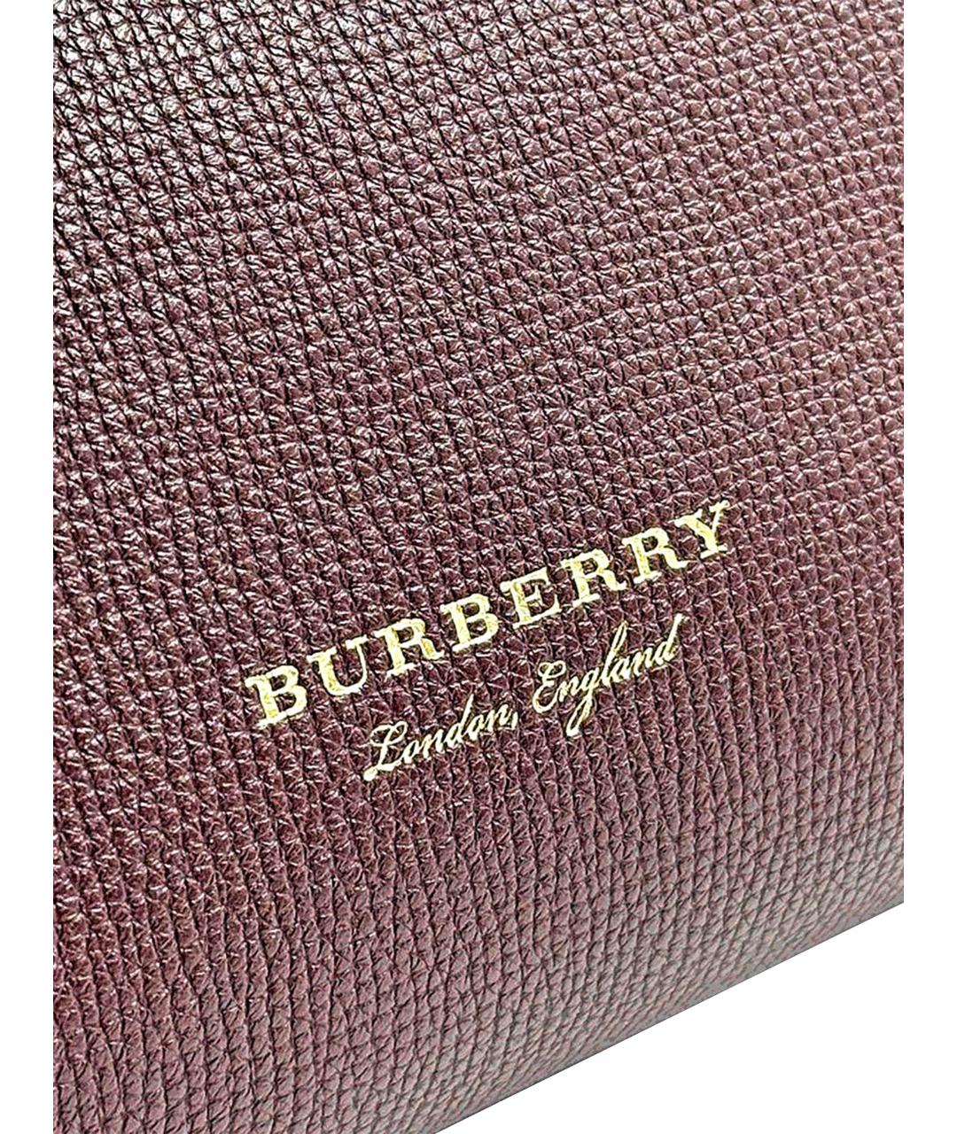 BURBERRY Бордовая кожаная сумка через плечо, фото 13