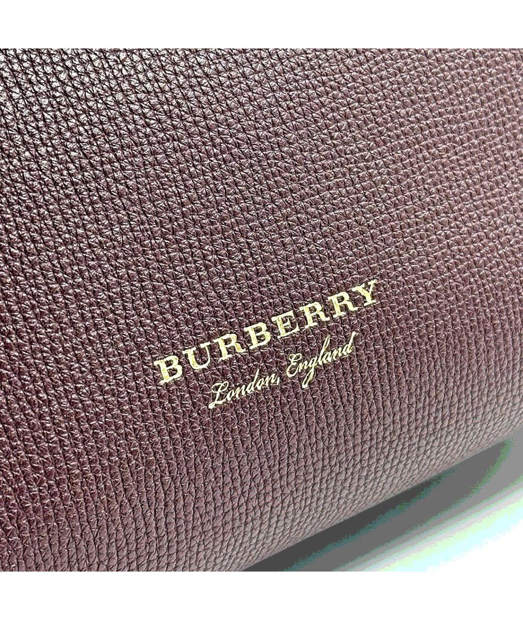 BURBERRY Бордовая кожаная сумка через плечо, фото 5