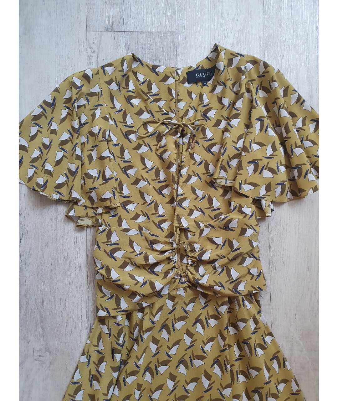 GUCCI Мульти шелковое повседневное платье, фото 3