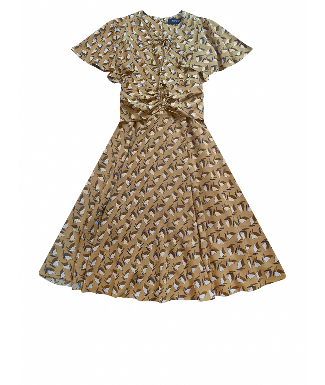 GUCCI Мульти шелковое повседневное платье, фото 1