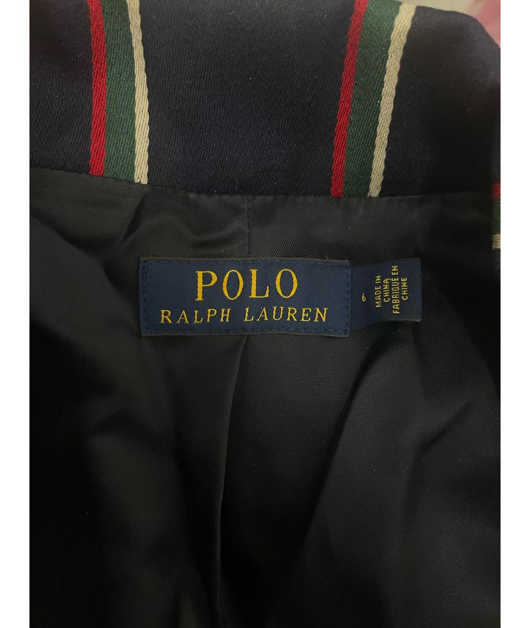 POLO RALPH LAUREN Синий шерстяной жакет/пиджак, фото 6