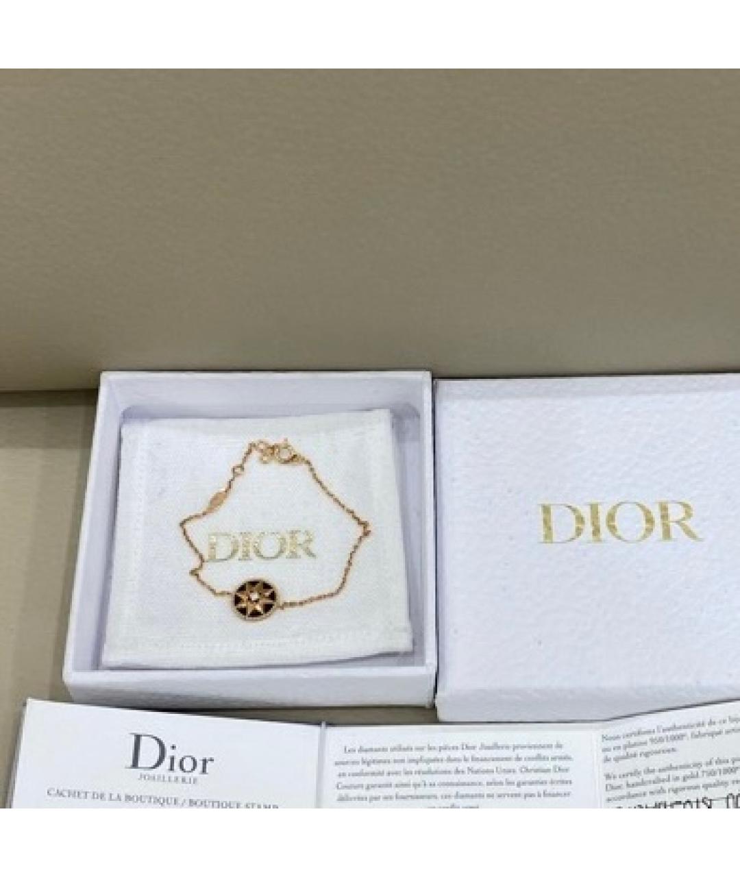 CHRISTIAN DIOR Черный браслет из розового золота, фото 2