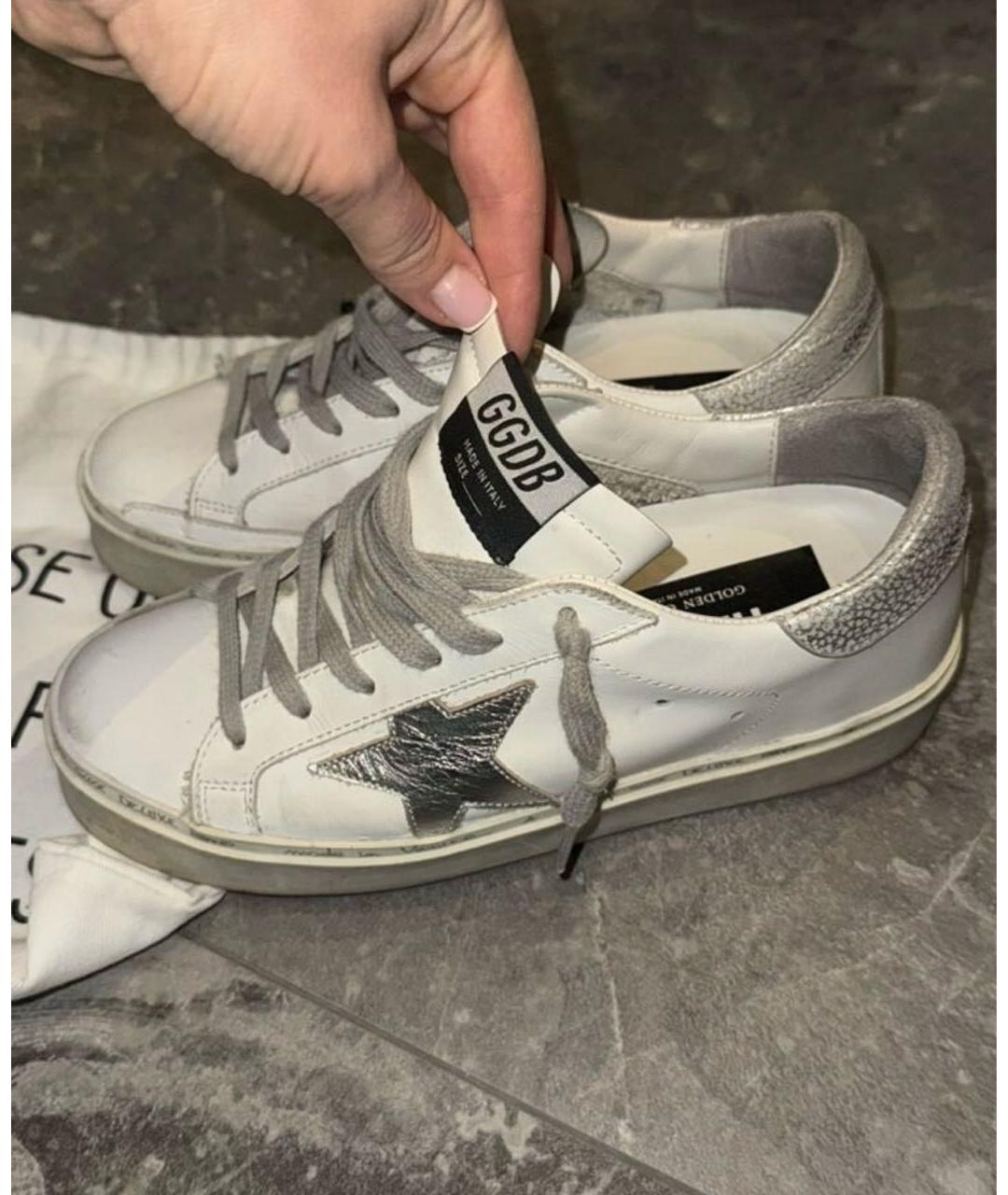 GOLDEN GOOSE DELUXE BRAND Белые кожаные кеды, фото 2