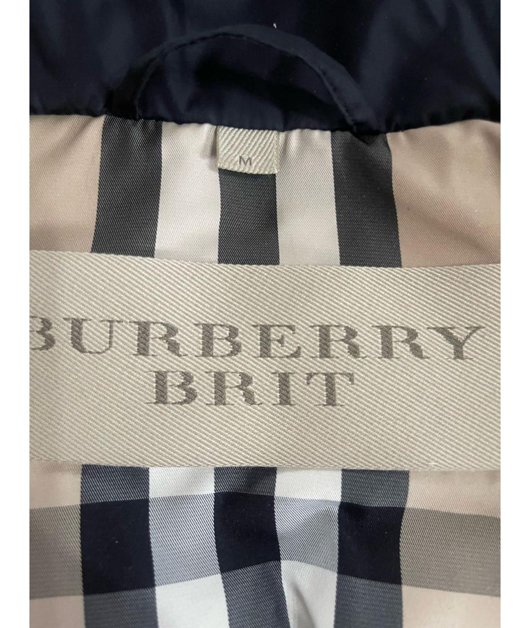 BURBERRY BRIT Черный полиэстеровый пуховик, фото 8