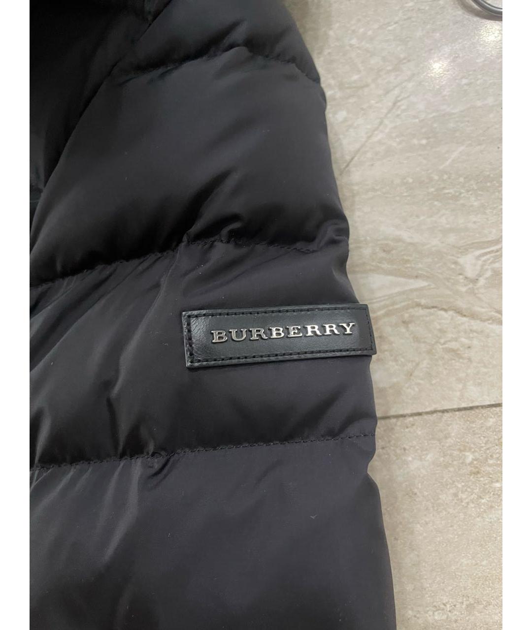 BURBERRY BRIT Черный полиэстеровый пуховик, фото 4