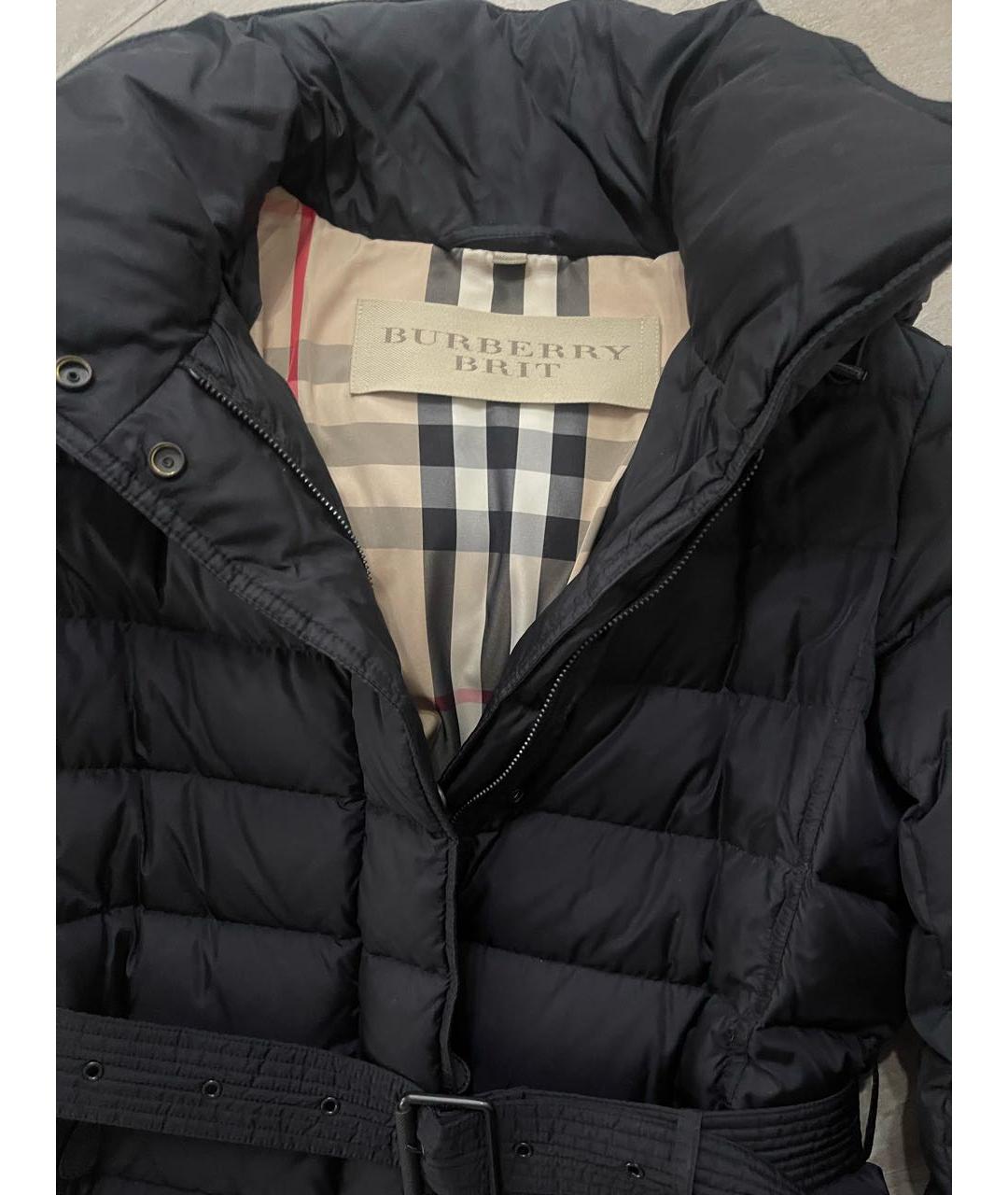 BURBERRY BRIT Черный полиэстеровый пуховик, фото 3