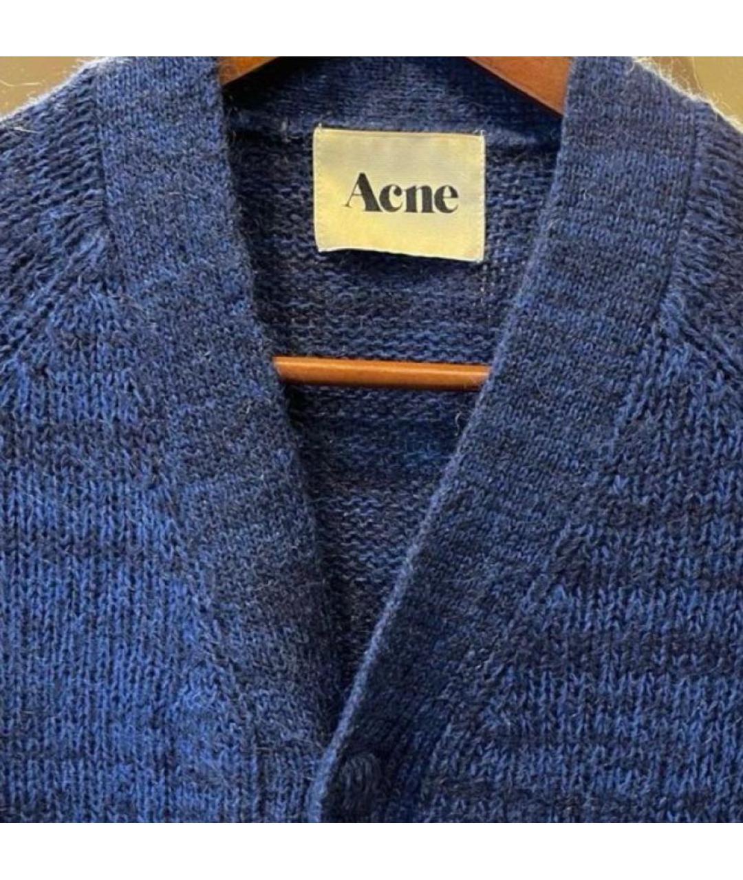 ACNE STUDIOS Синий шерстяной кардиган, фото 4