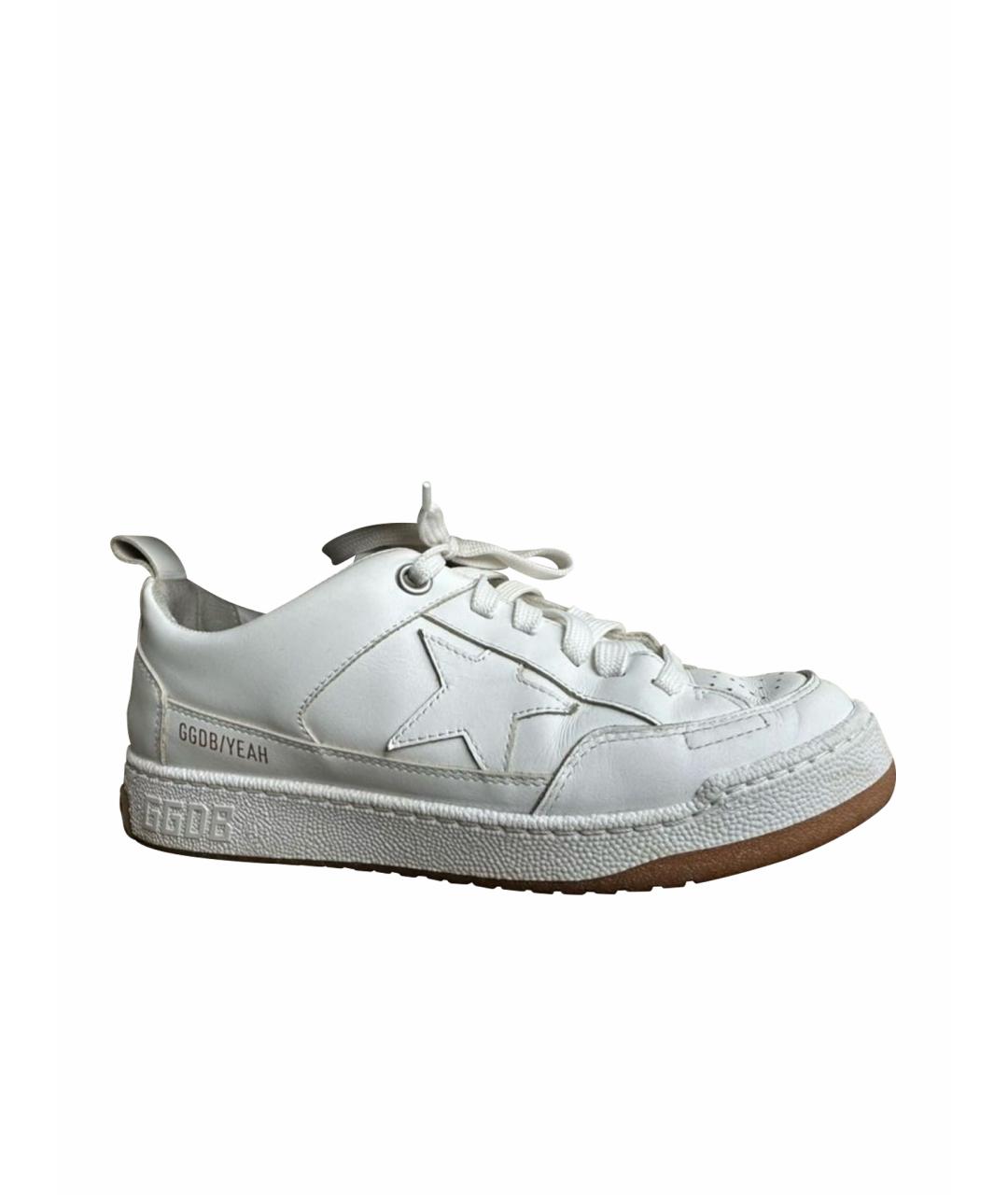 GOLDEN GOOSE DELUXE BRAND Белые кожаные кеды, фото 1