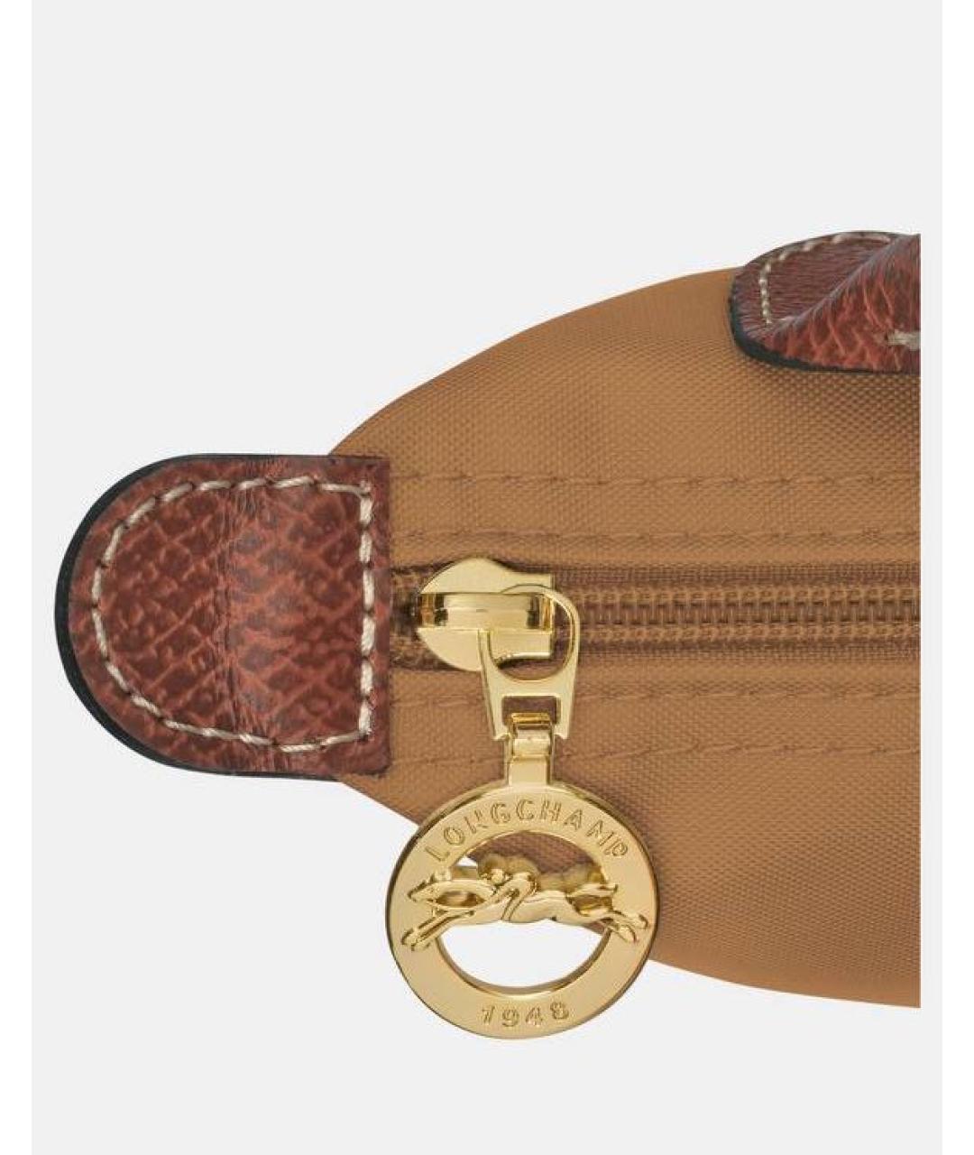 LONGCHAMP Коричневая синтетическая сумка тоут, фото 2