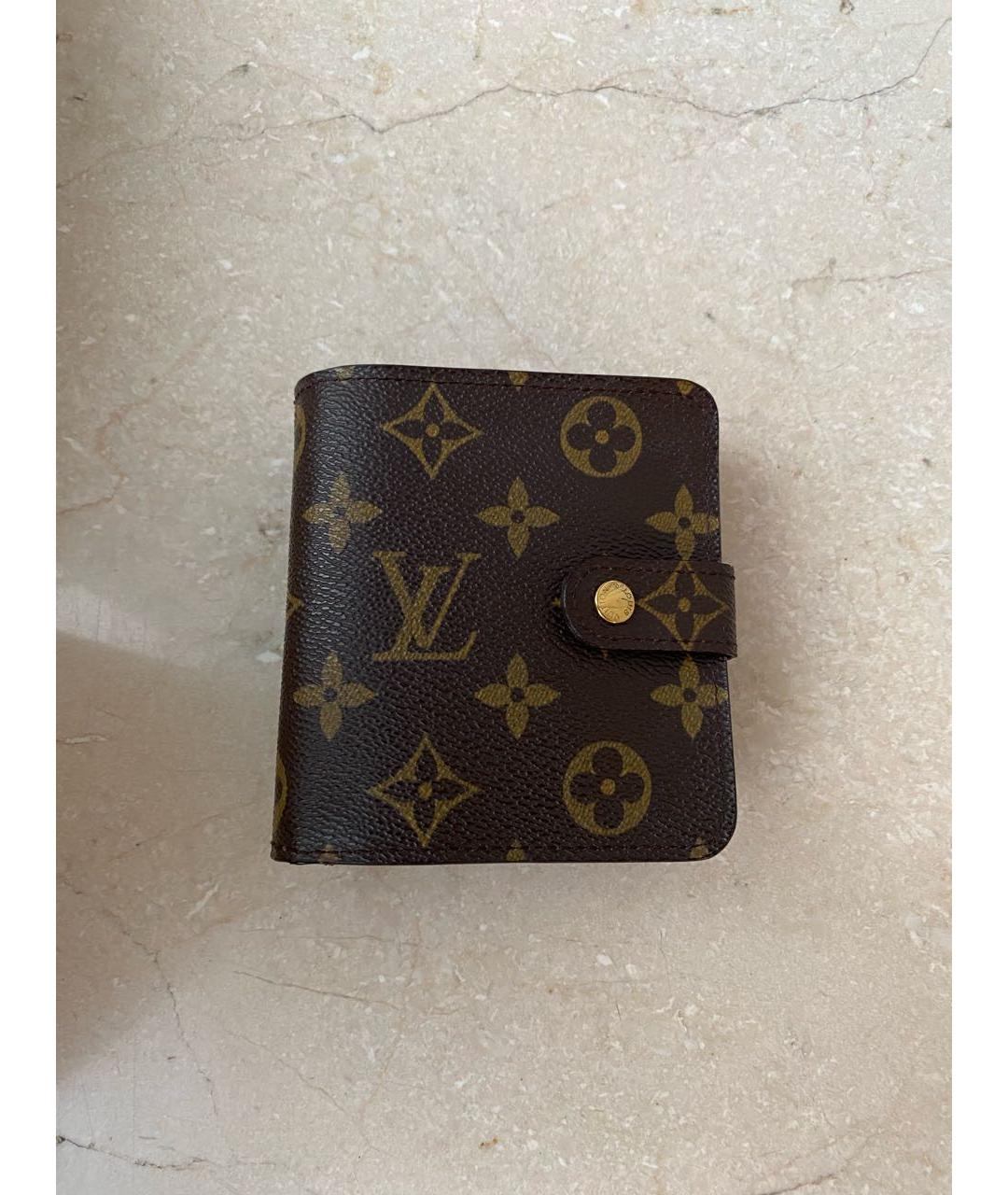 LOUIS VUITTON Коричневый кошелек, фото 9