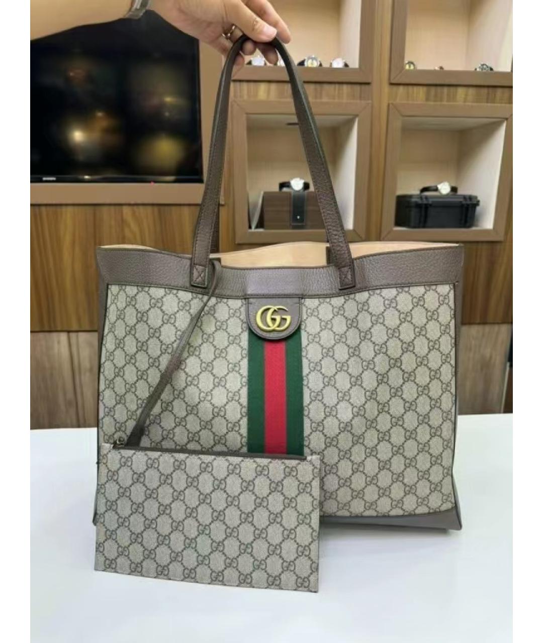 GUCCI Коричневая сумка тоут, фото 8