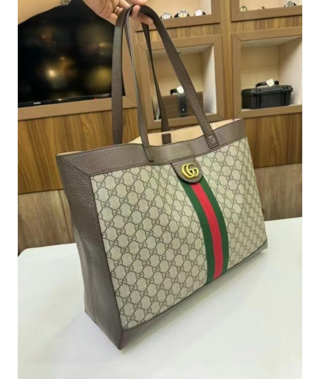 GUCCI Коричневая сумка тоут, фото 6