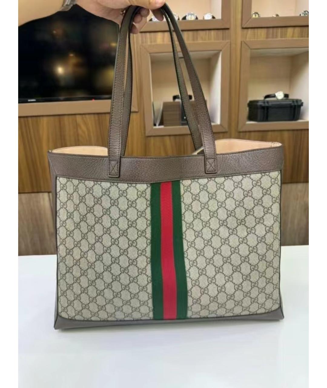 GUCCI Коричневая сумка тоут, фото 2