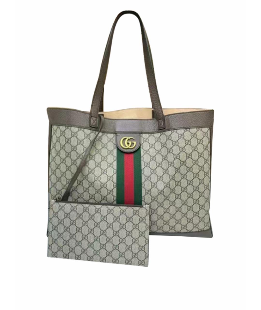 GUCCI Коричневая сумка тоут, фото 1