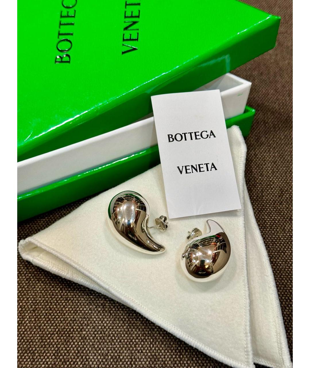 BOTTEGA VENETA Серебряные серебряные серьги, фото 2