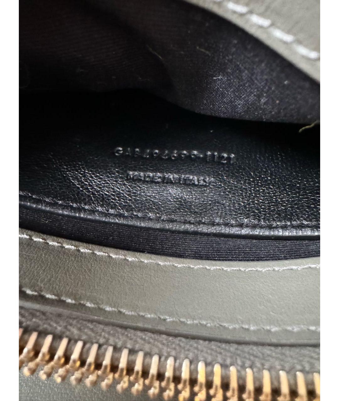 SAINT LAURENT Антрацитовая кожаная сумка через плечо, фото 6