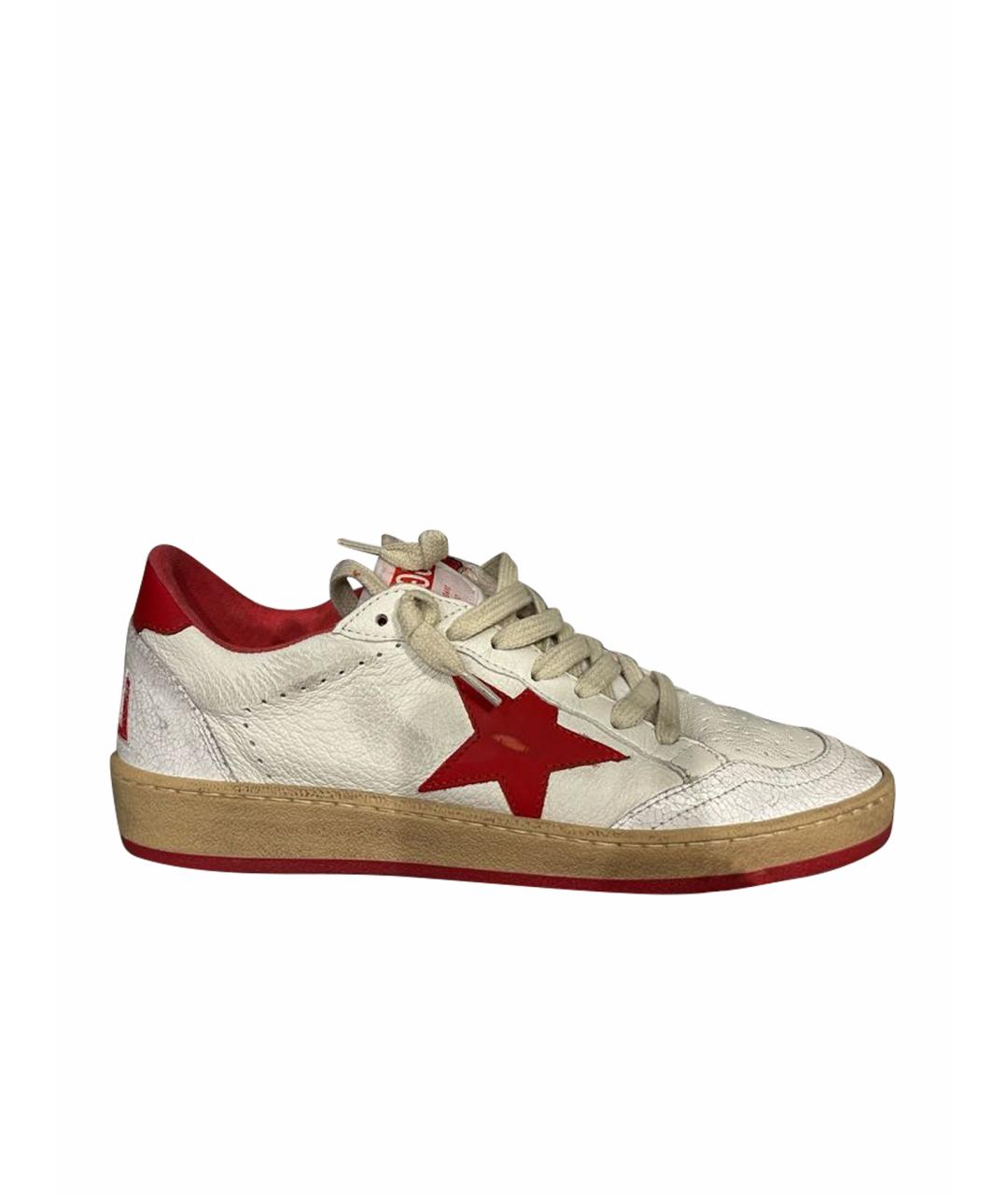 GOLDEN GOOSE DELUXE BRAND Белые кожаные кеды, фото 1