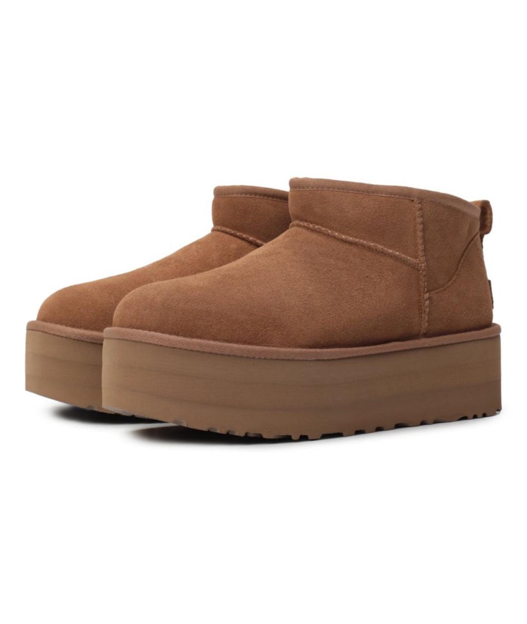 UGG AUSTRALIA Коричневые замшевые полусапоги, фото 2