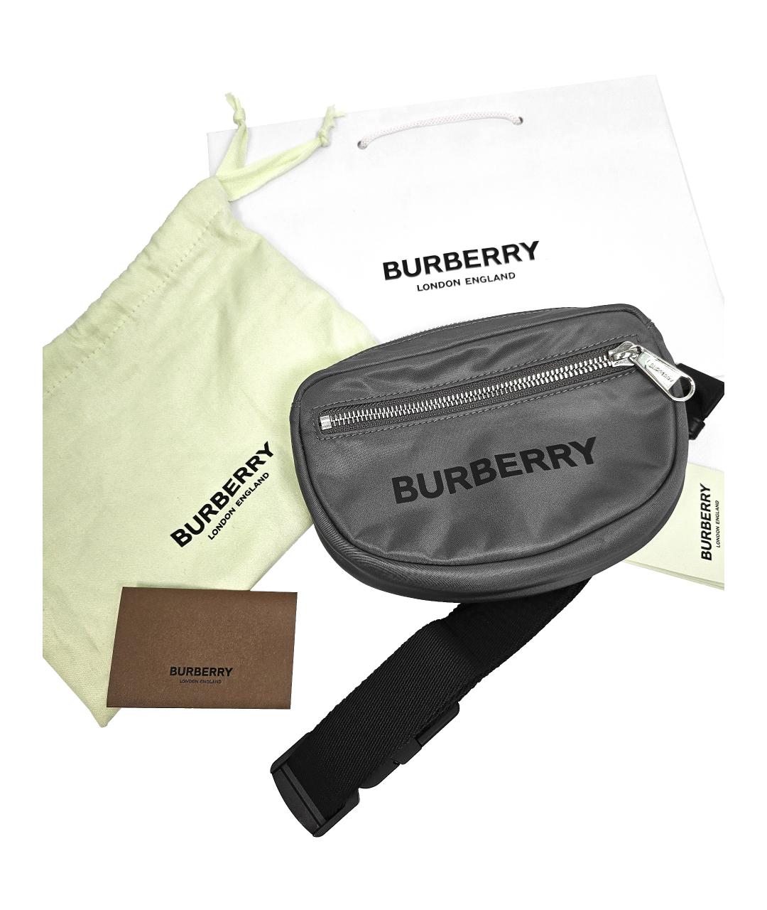 BURBERRY Серая сумка на плечо, фото 9