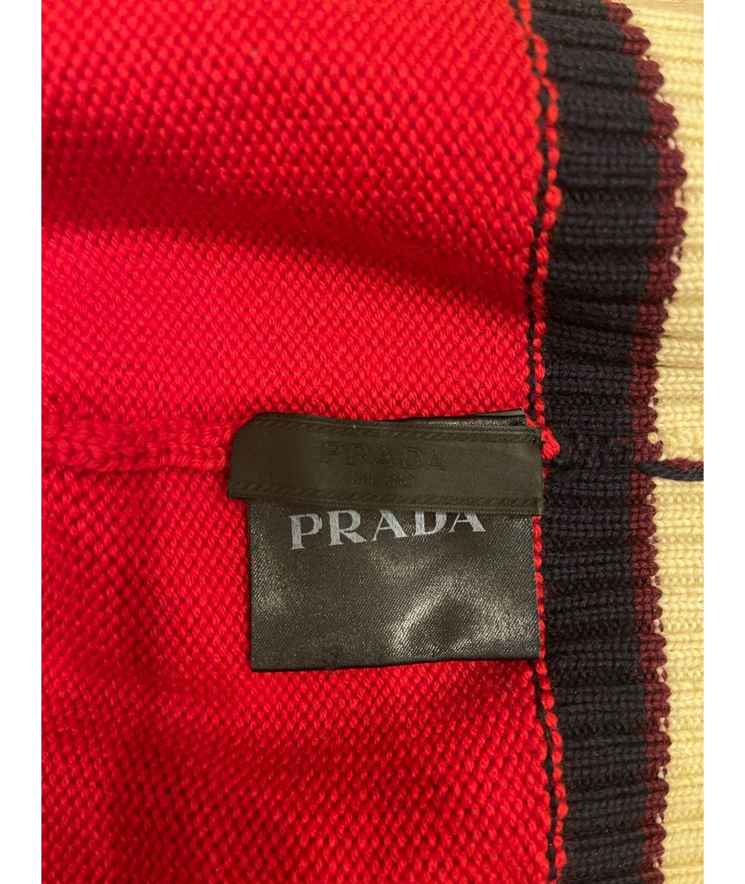 PRADA Красная шерстяная шапка, фото 3