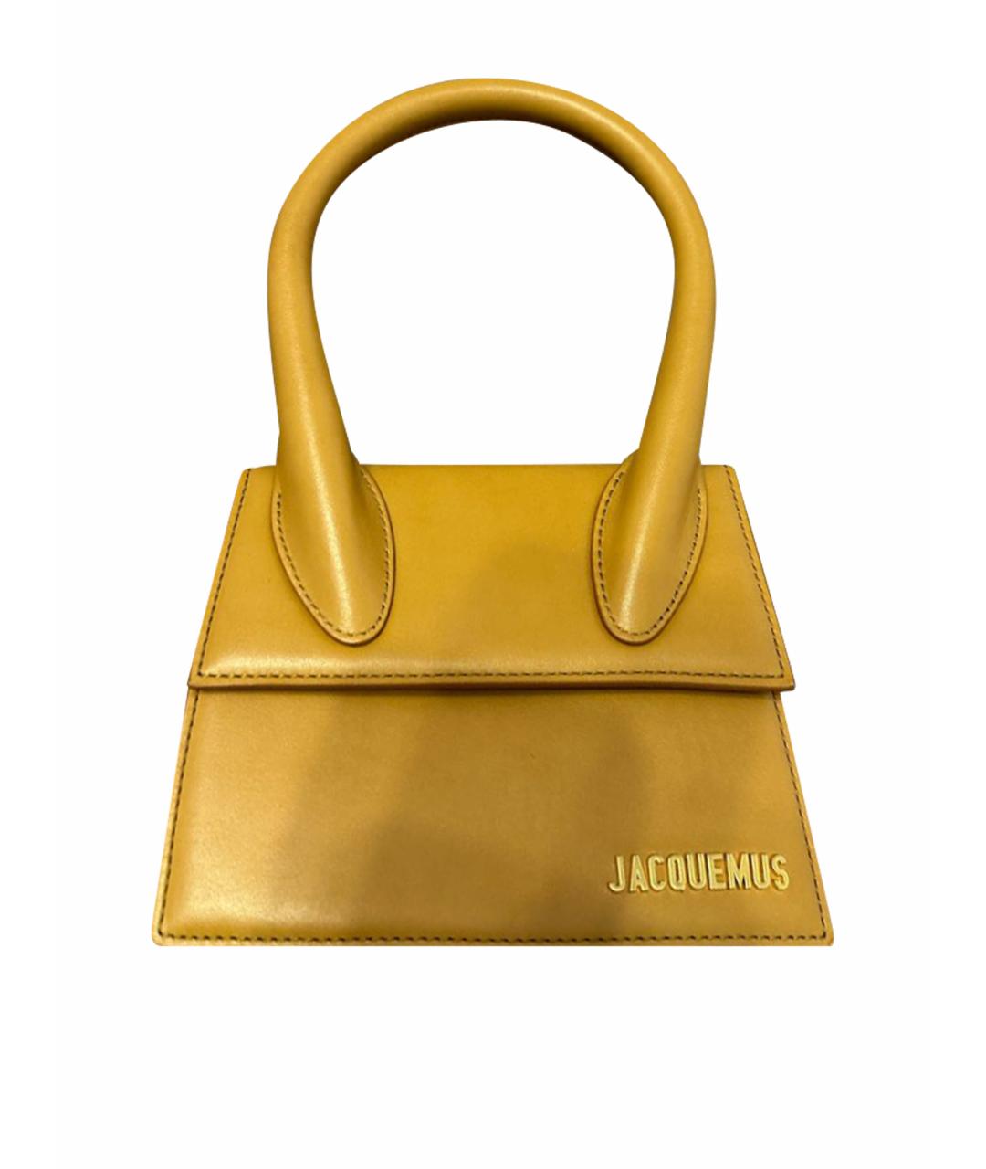 JACQUEMUS Бежевая кожаная сумка через плечо, фото 1