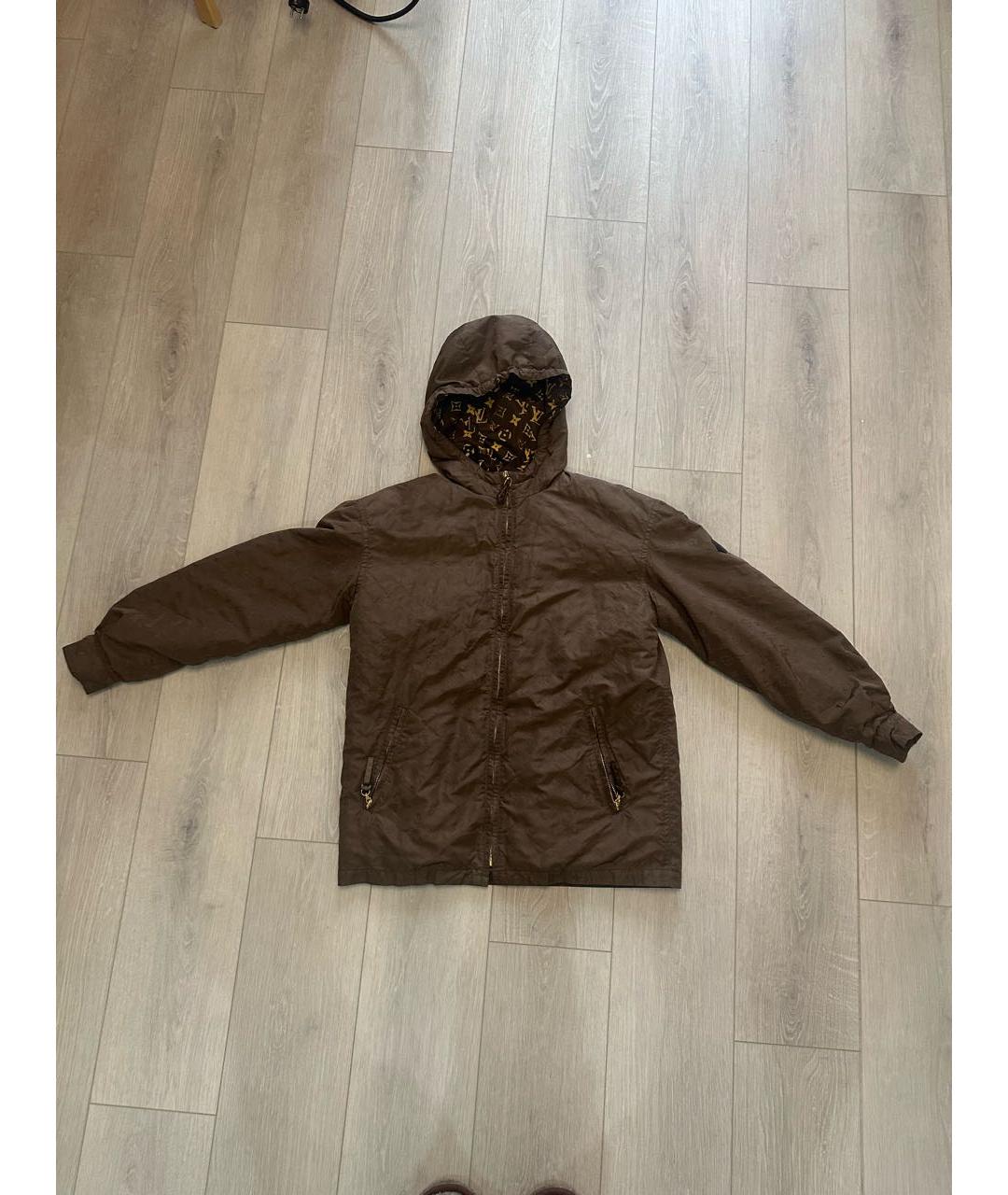 LOUIS VUITTON Коричневая полиэстеровая куртка, фото 2