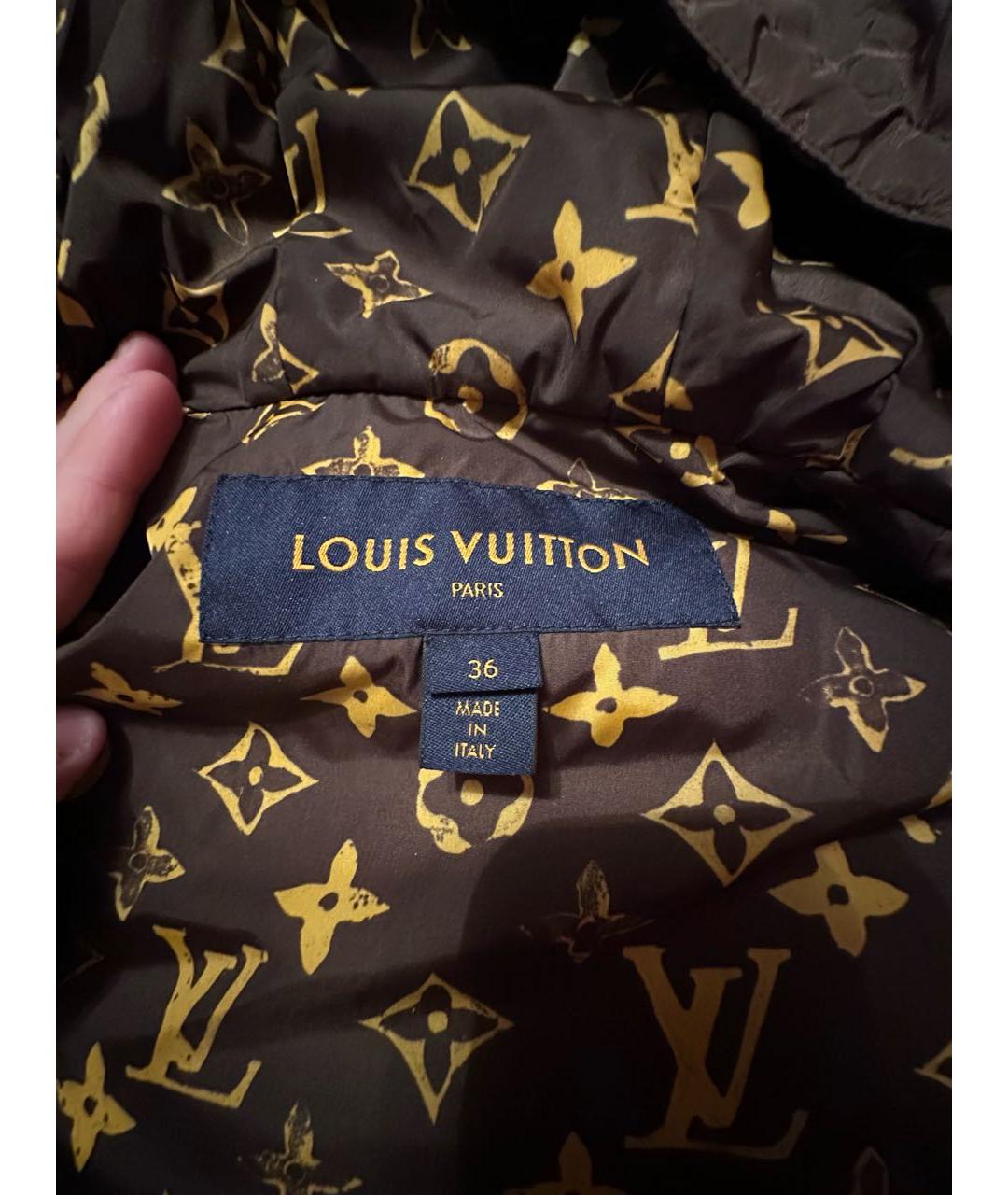 LOUIS VUITTON Коричневая полиэстеровая куртка, фото 3