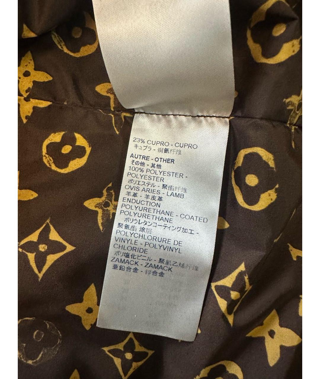 LOUIS VUITTON Коричневая полиэстеровая куртка, фото 7