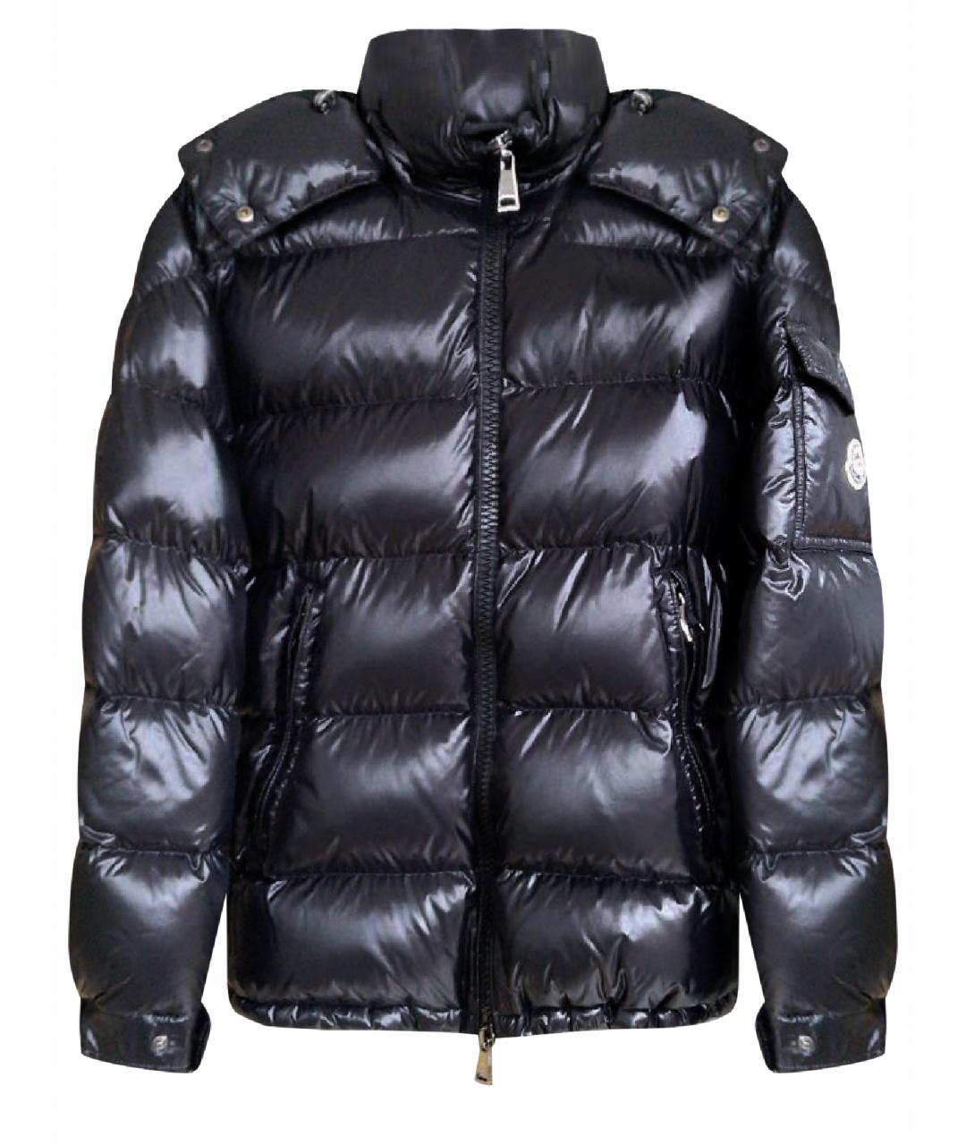 MONCLER Черный пуховик, фото 1