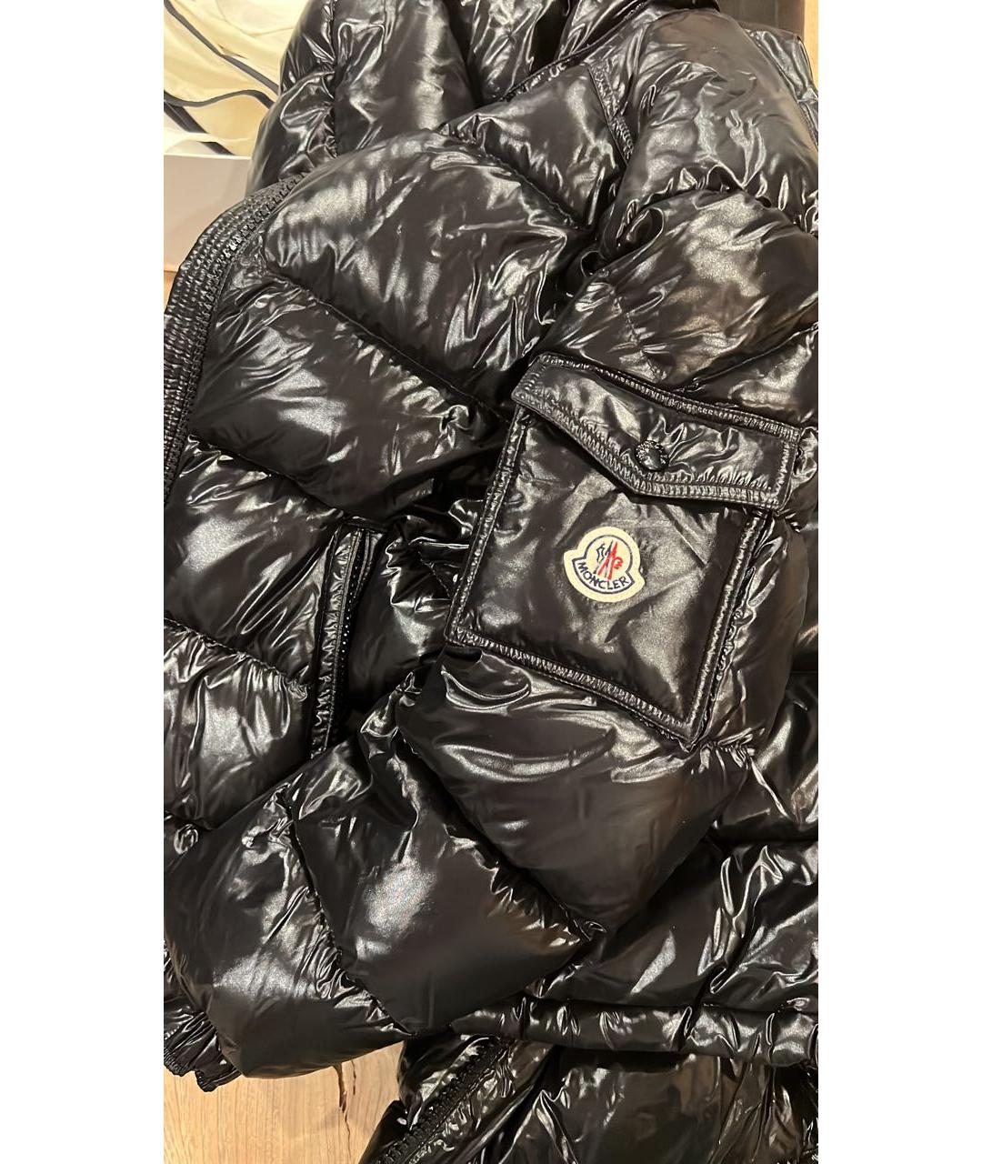 MONCLER Черный пуховик, фото 3