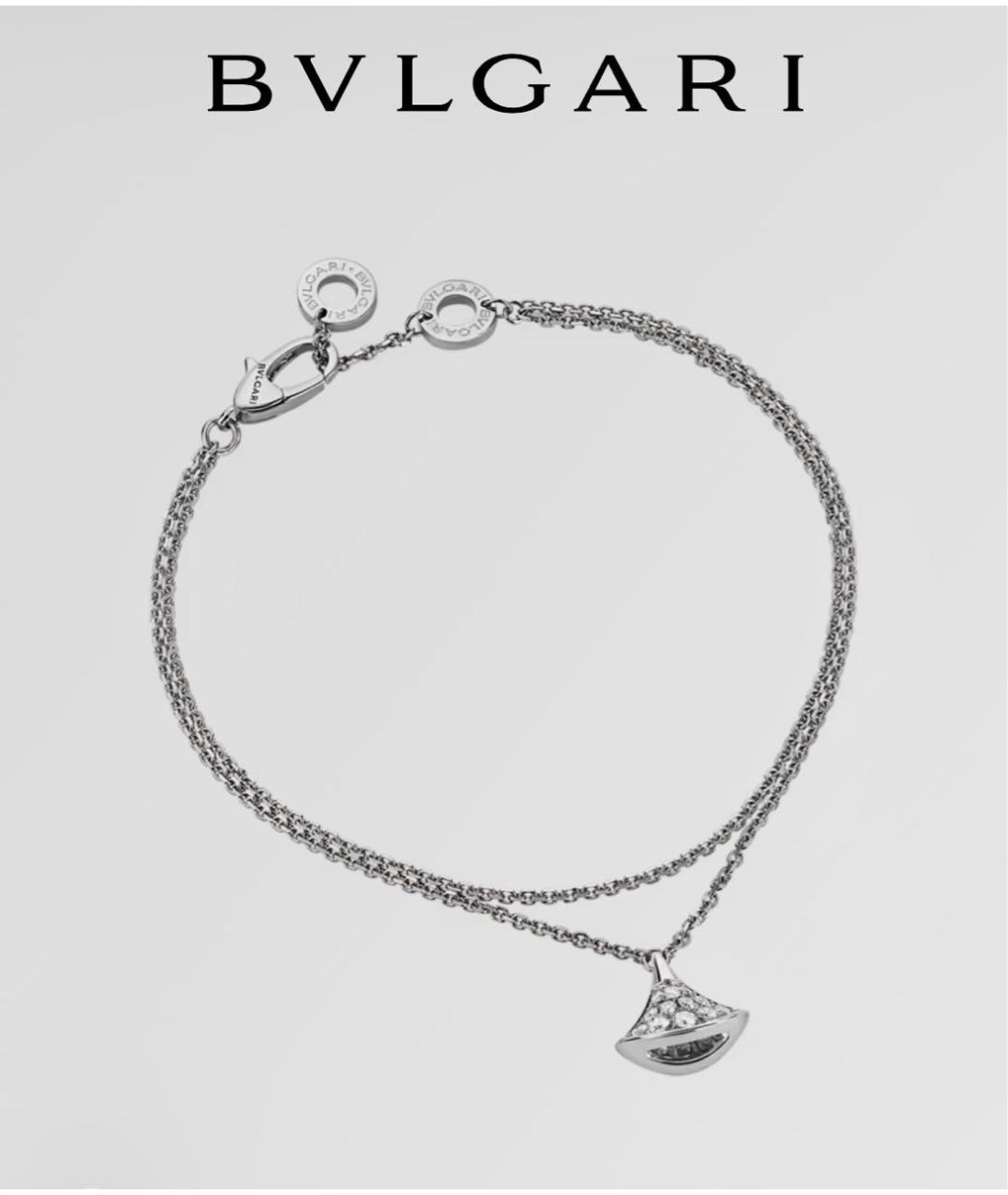 BVLGARI Серебрянный браслет из белого золота, фото 6