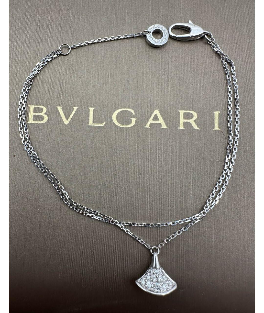 BVLGARI Серебрянный браслет из белого золота, фото 4