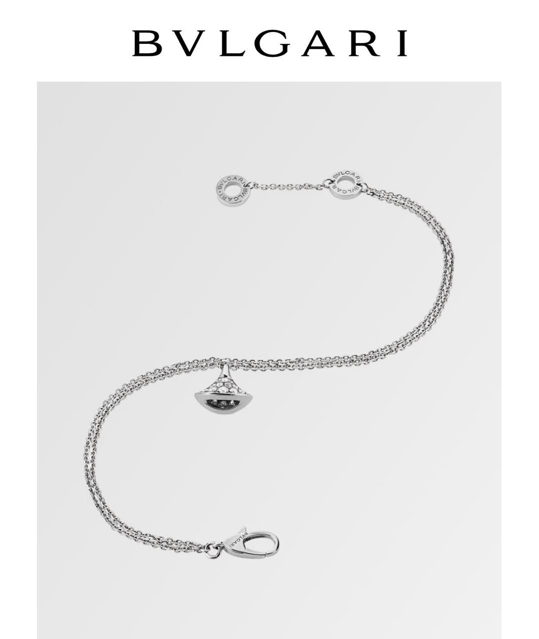 BVLGARI Серебрянный браслет из белого золота, фото 7