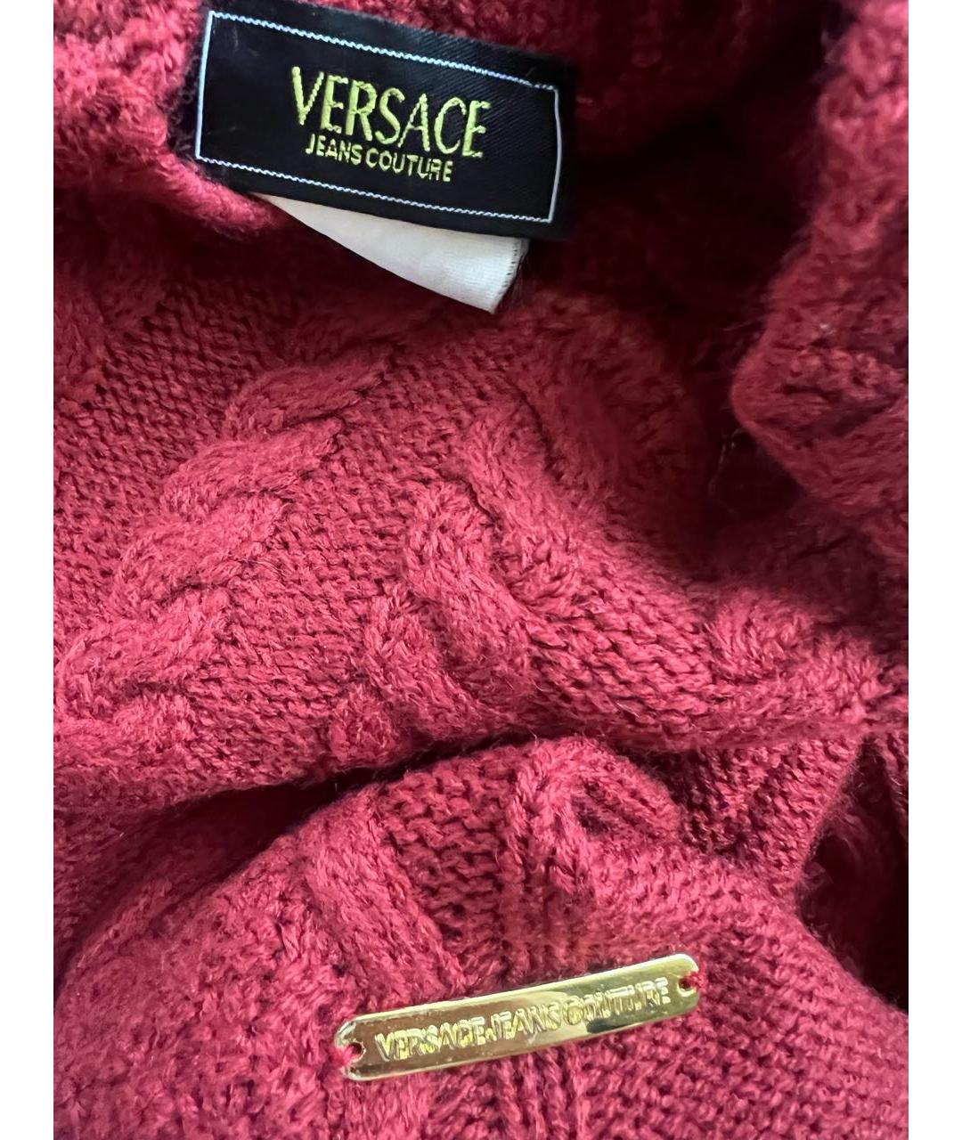 VERSACE JEANS COUTURE Бордовый джемпер / свитер, фото 3